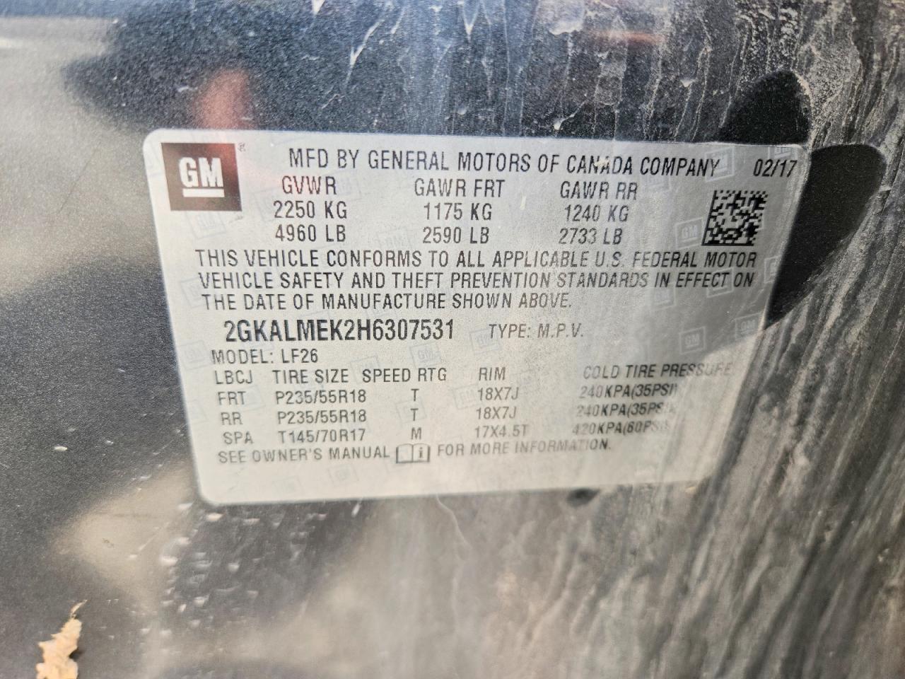 2017 GMC Terrain sle