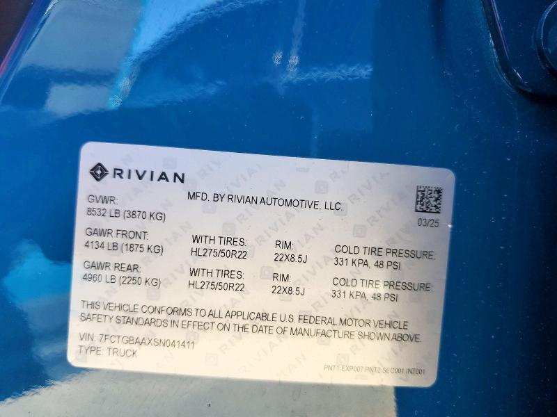 2025 Rivian R1T Adventure