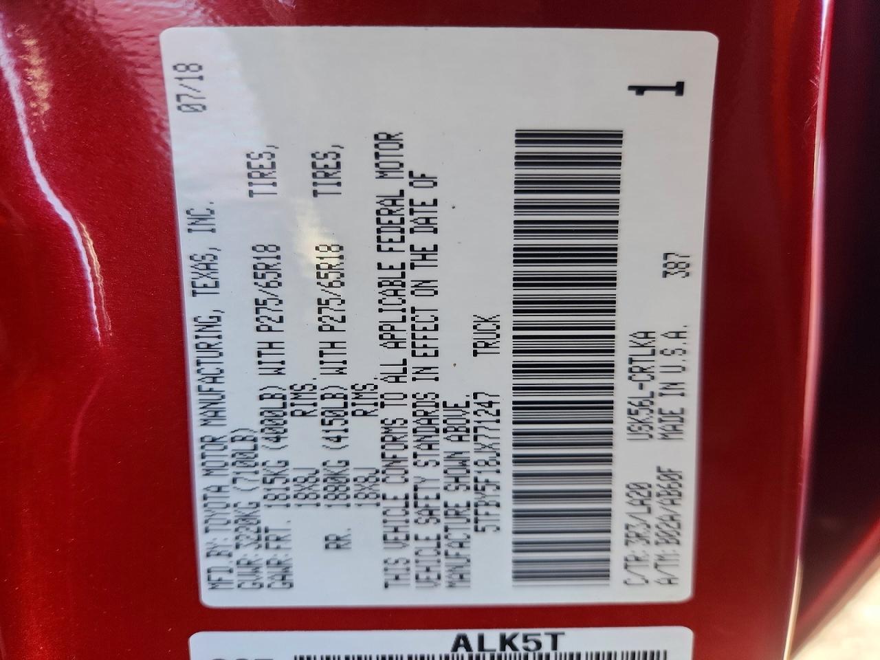 2018 Toyota Tundra Limited