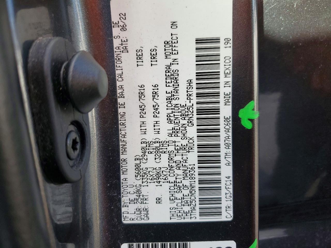 2022 Toyota Tacoma SR5 V6