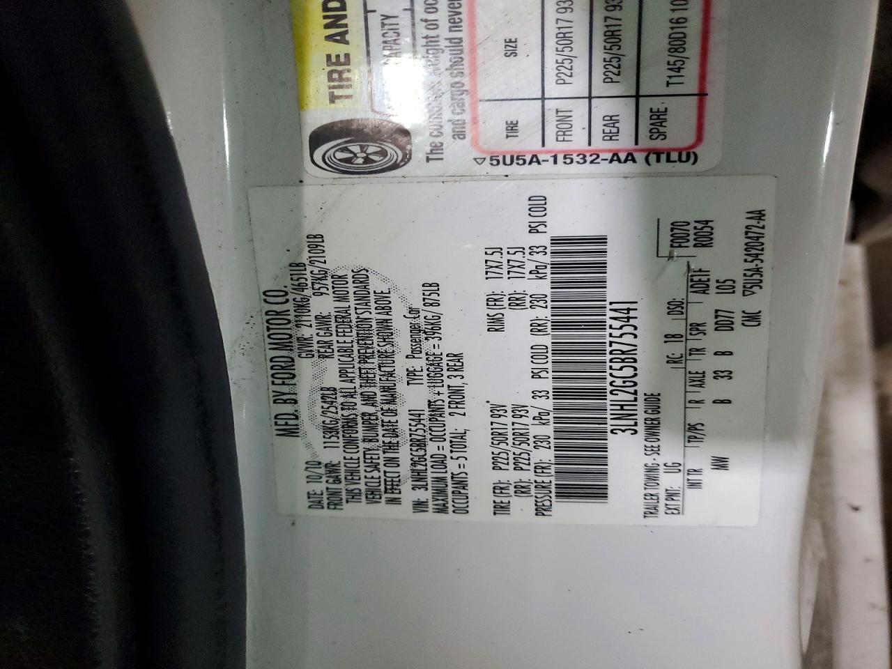 2011 Lincoln Townhouse MKZ