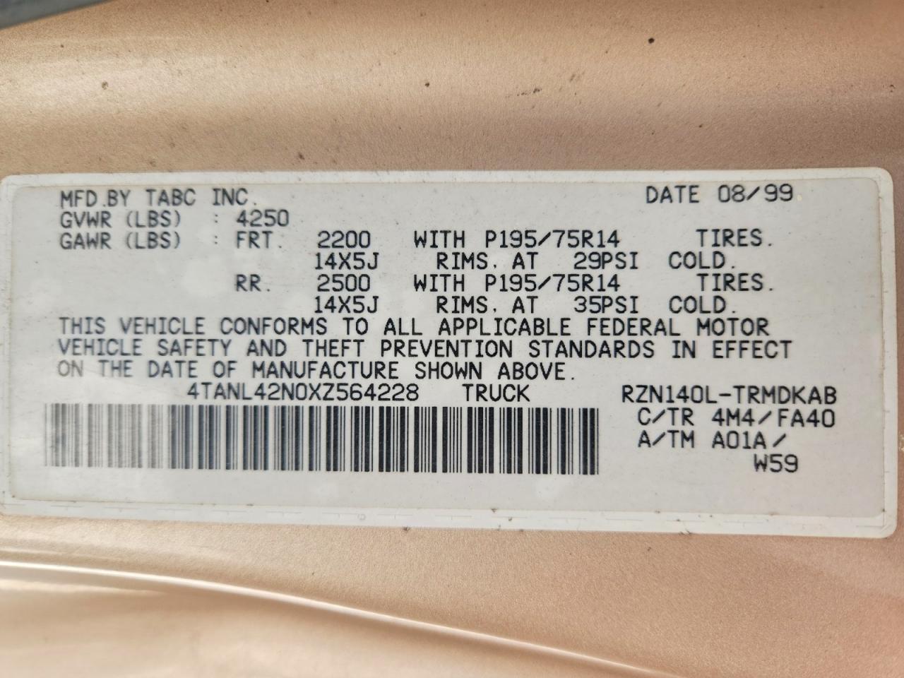 1999 Toyota Tacoma Base