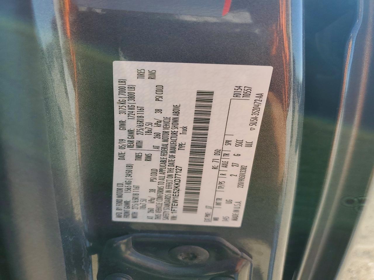 2019 Ford F150 Supercrew