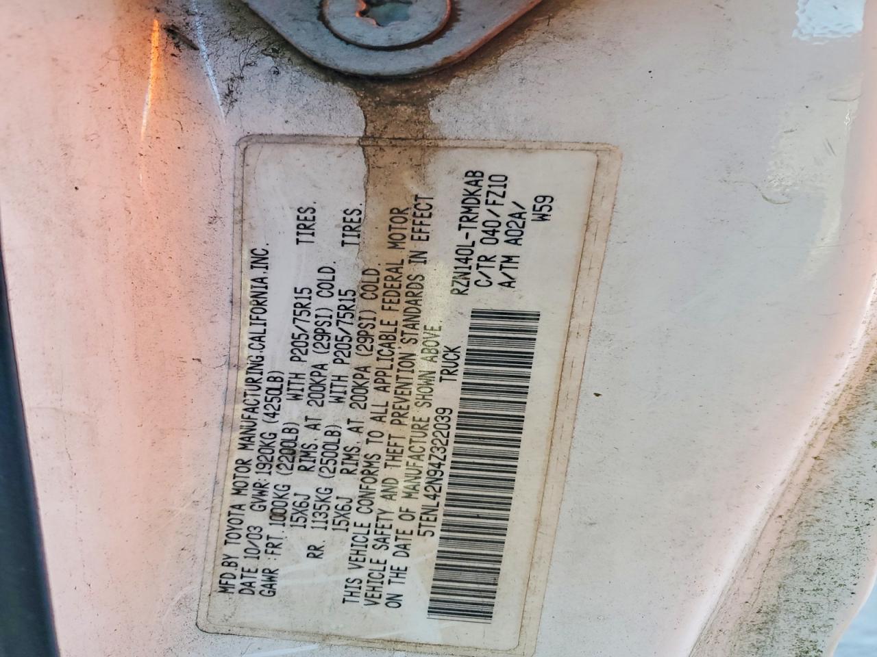 2004 Toyota Tacoma Base
