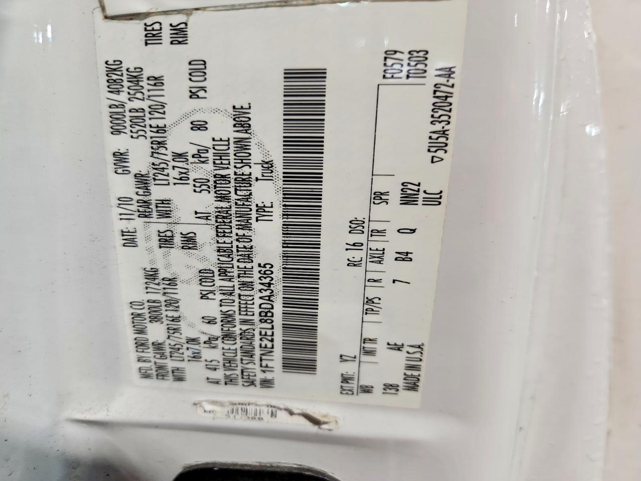 2011 Ford E250 Delivery van