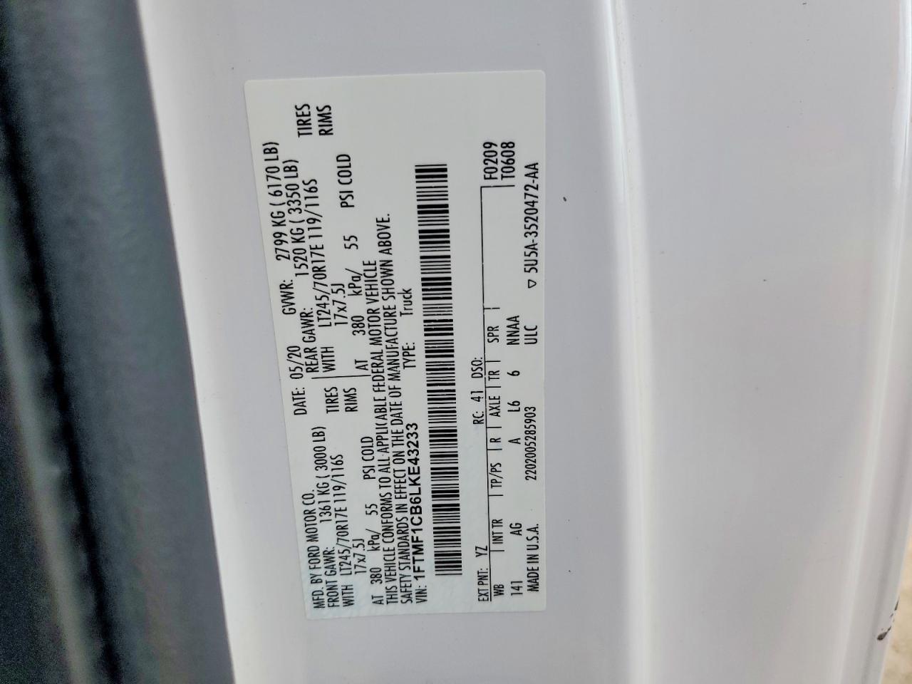 2020 Ford F150