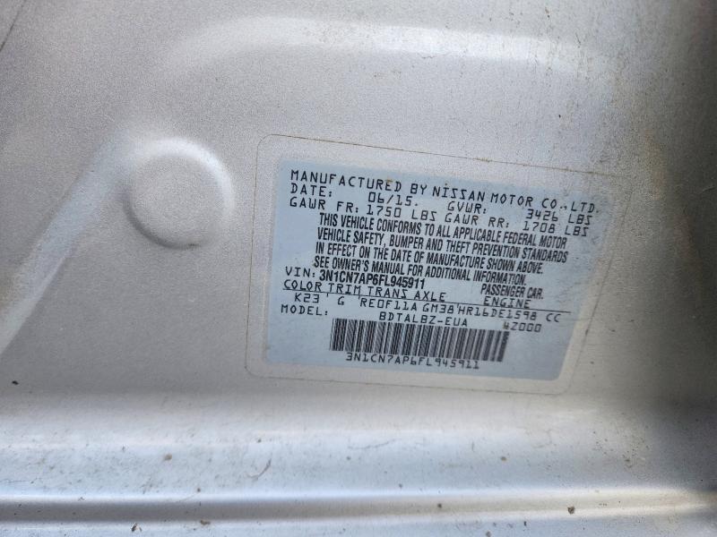 2015 Nissan Versa 1.6 sv