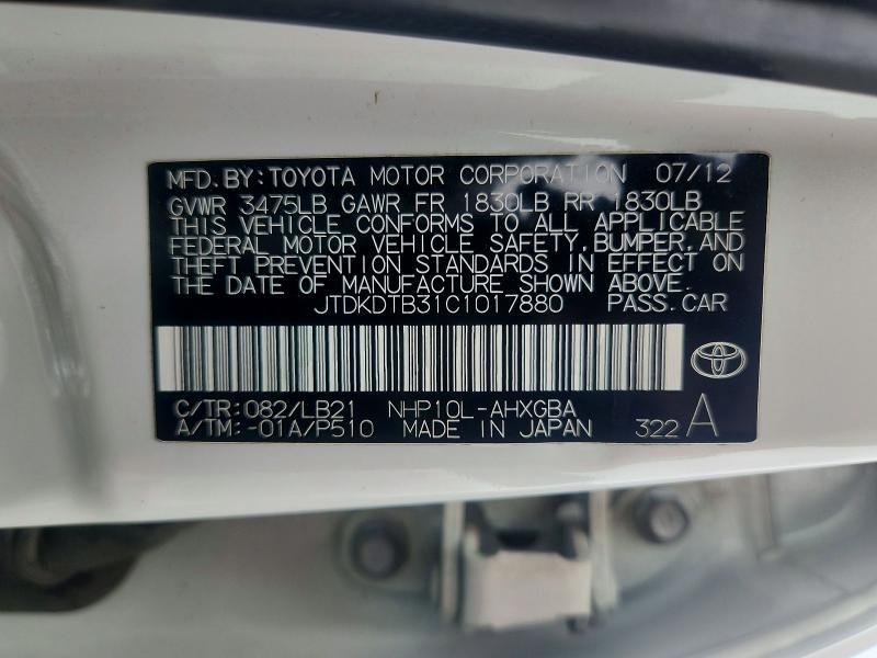 2012 Toyota Prius c Four