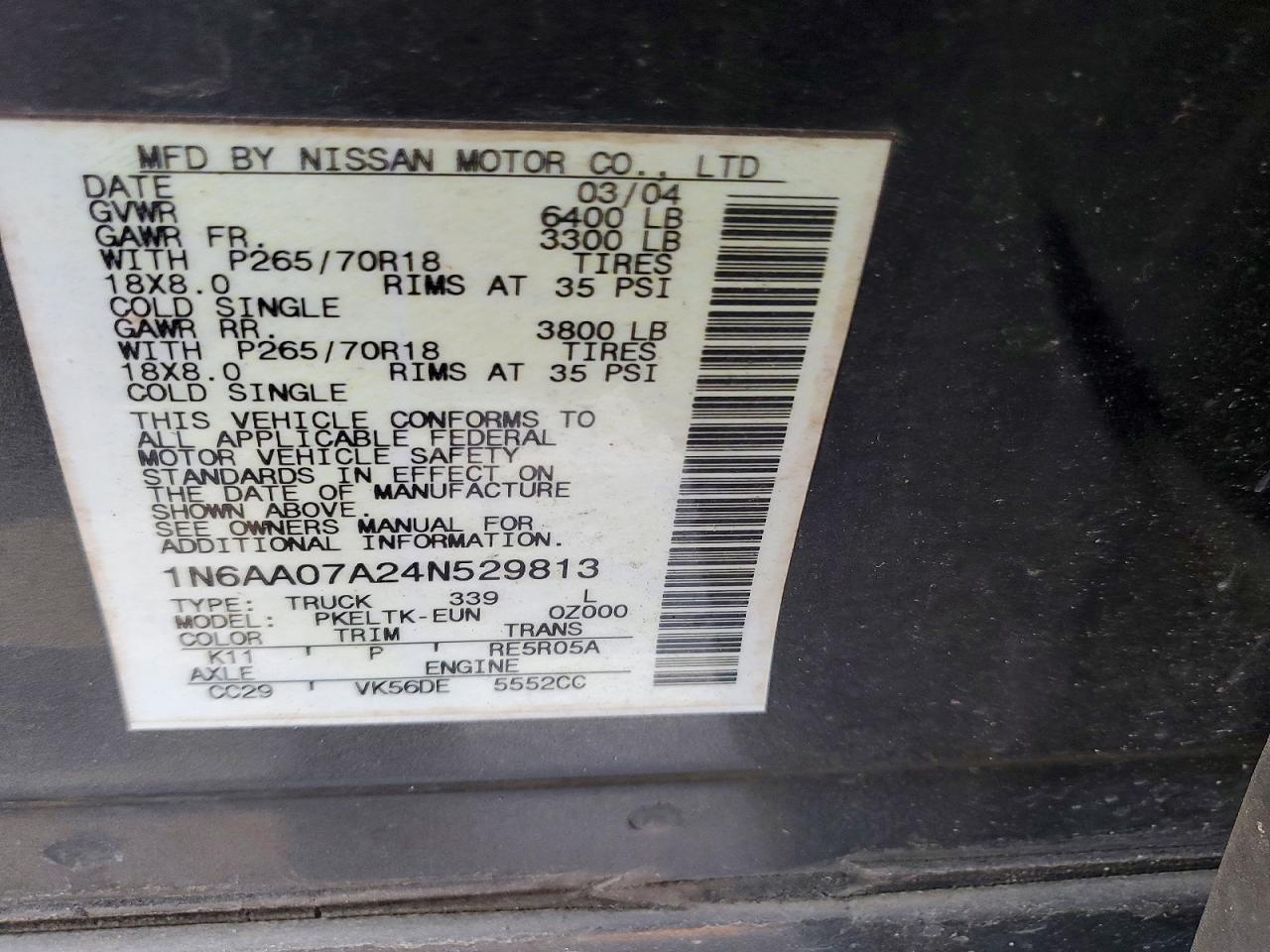 2004 Nissan Titan XE