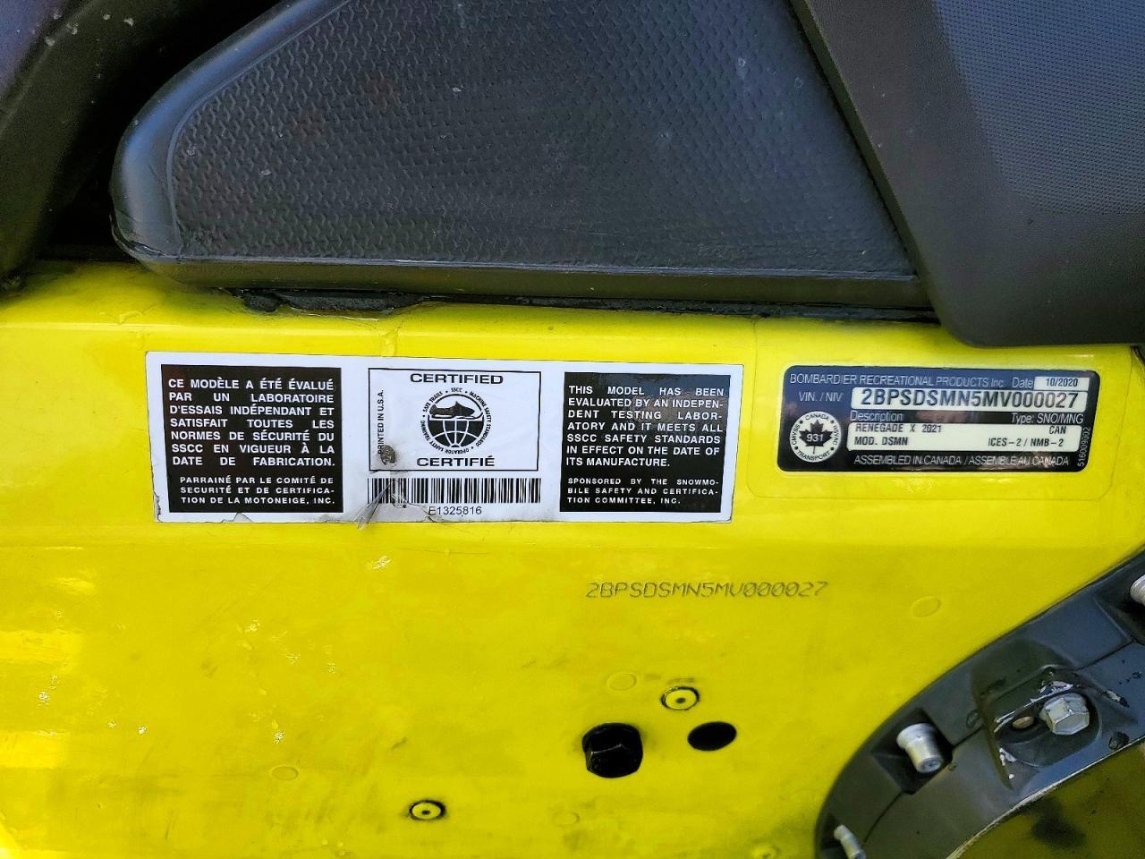 2021 Skidoo Renegade X 900 ACE Turbo