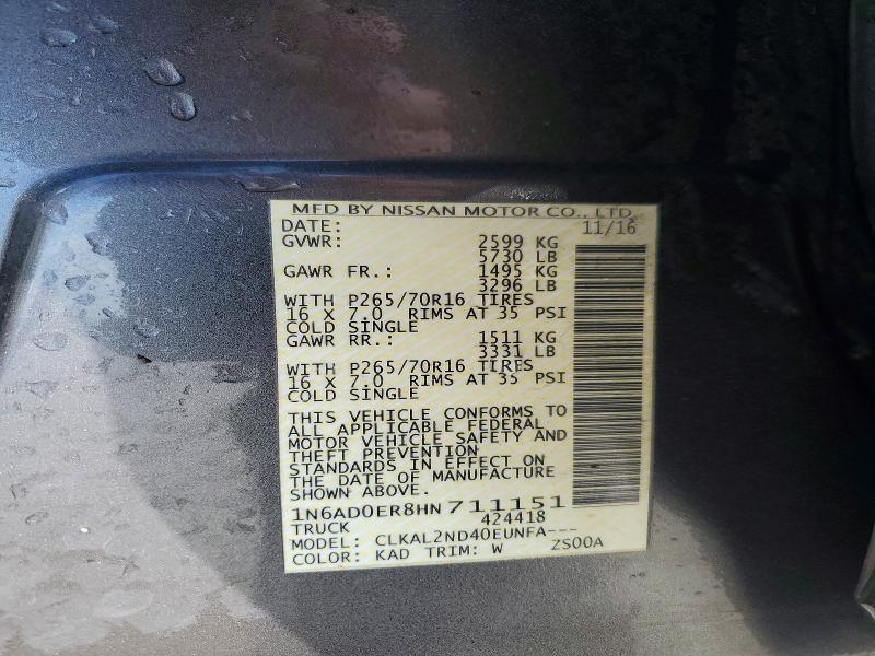 2017 Nissan Frontier SV