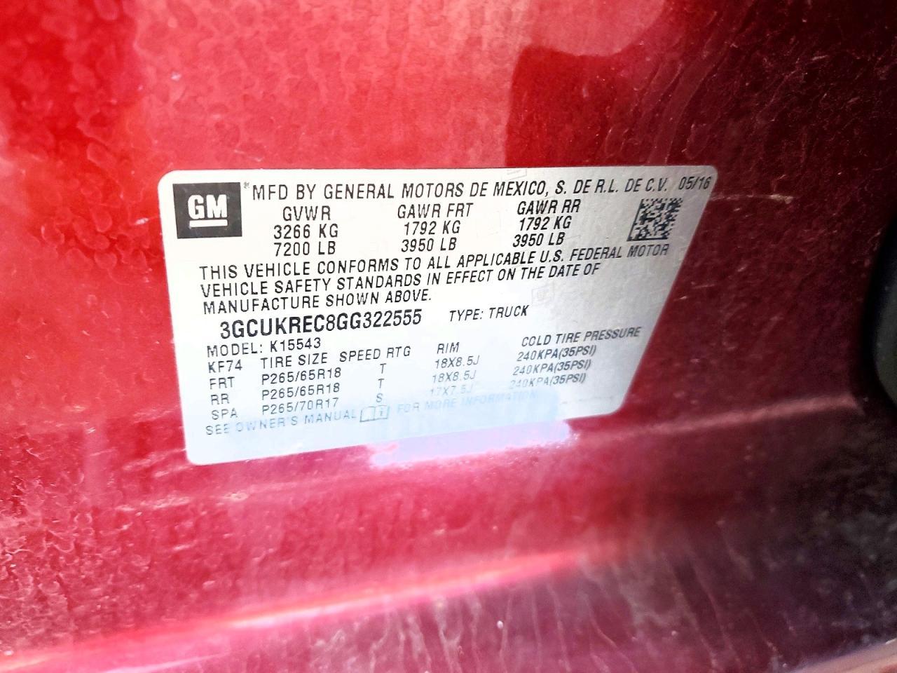 2016 Chevrolet Silverado K1500 LT