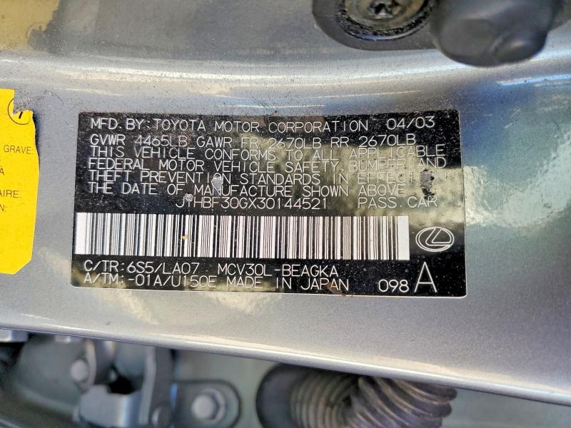 2003 Lexus Es 300 Base