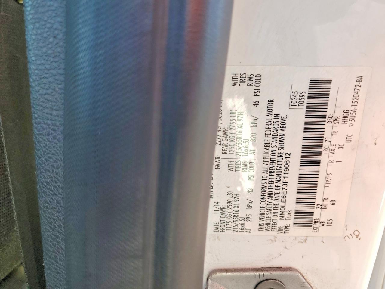 2015 Ford Transit Connect Delivery Van