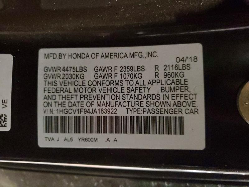 2018 Honda Accord Touring