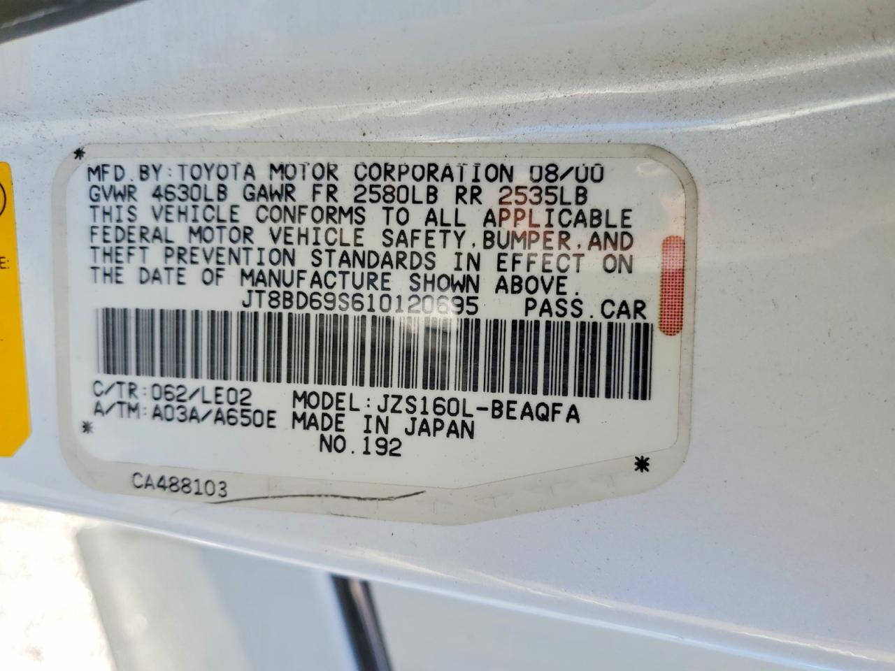 2001 Lexus Gs 300 Base