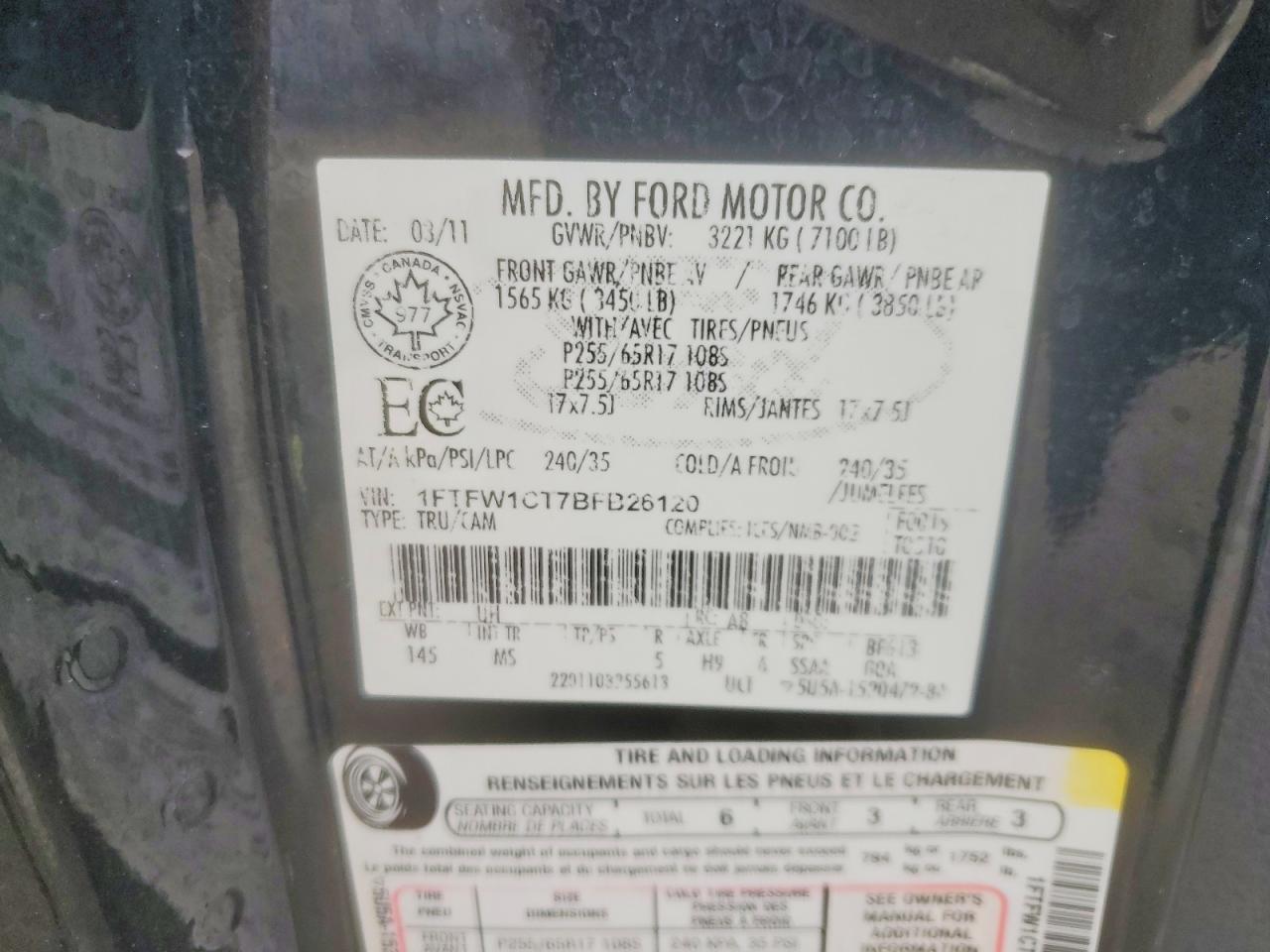 2011 Ford F150 Supercrew