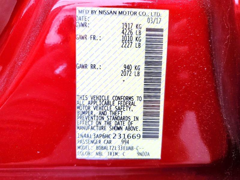 2017 Nissan Altima 2.5 sl