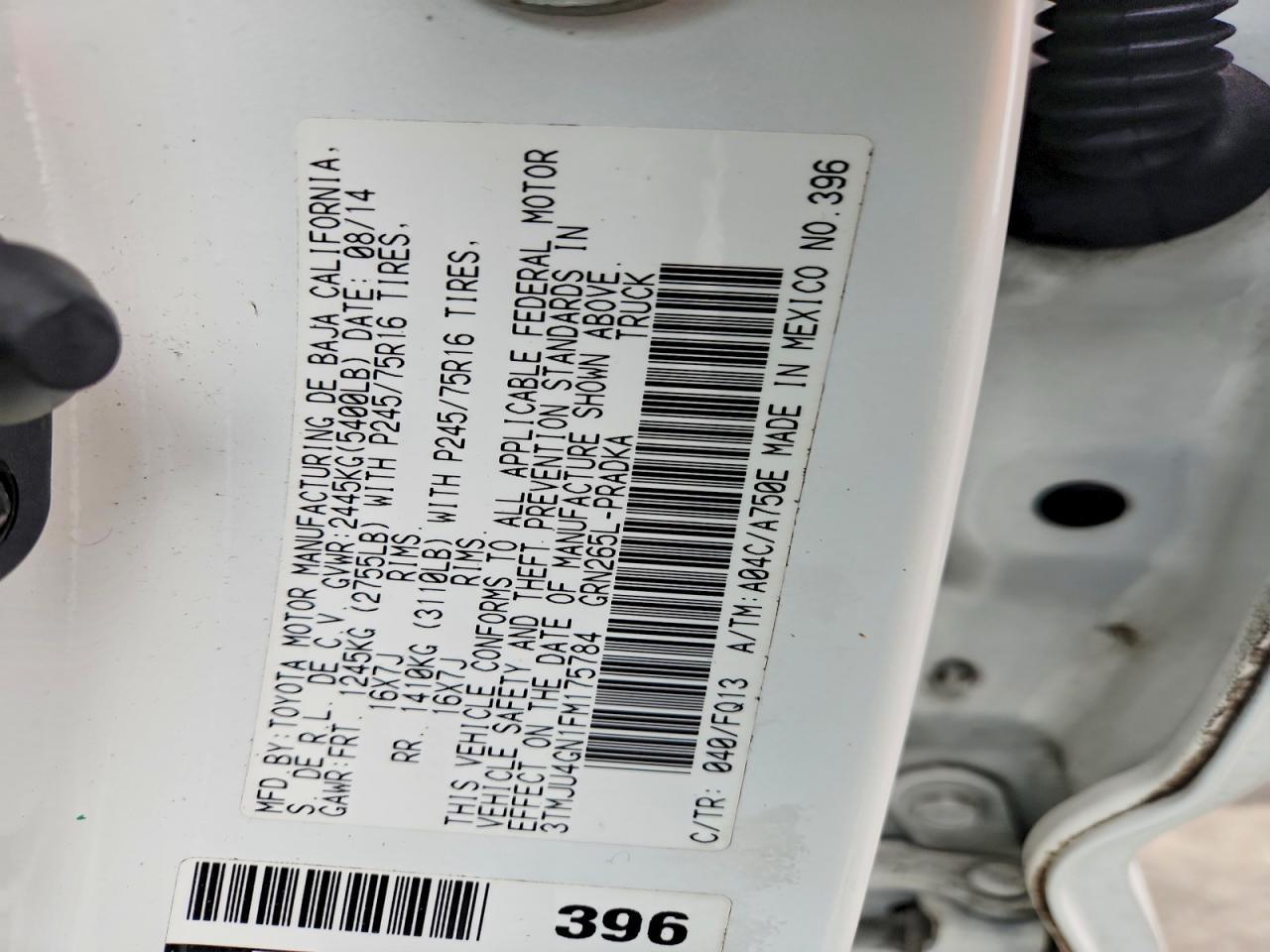 2015 Toyota Tacoma Prerunner V6