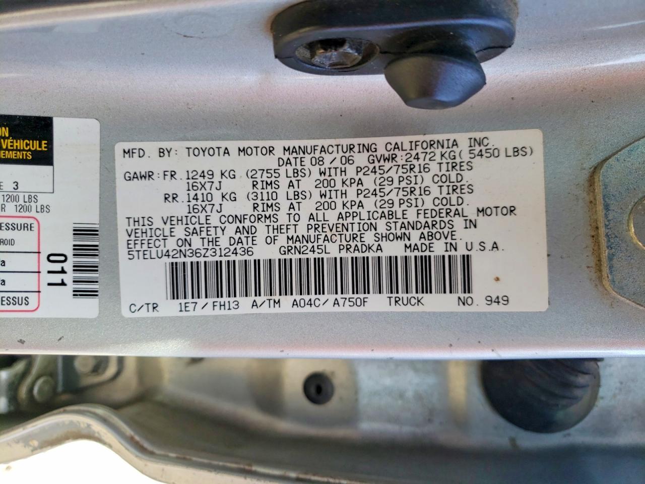 2006 Toyota Tacoma V6