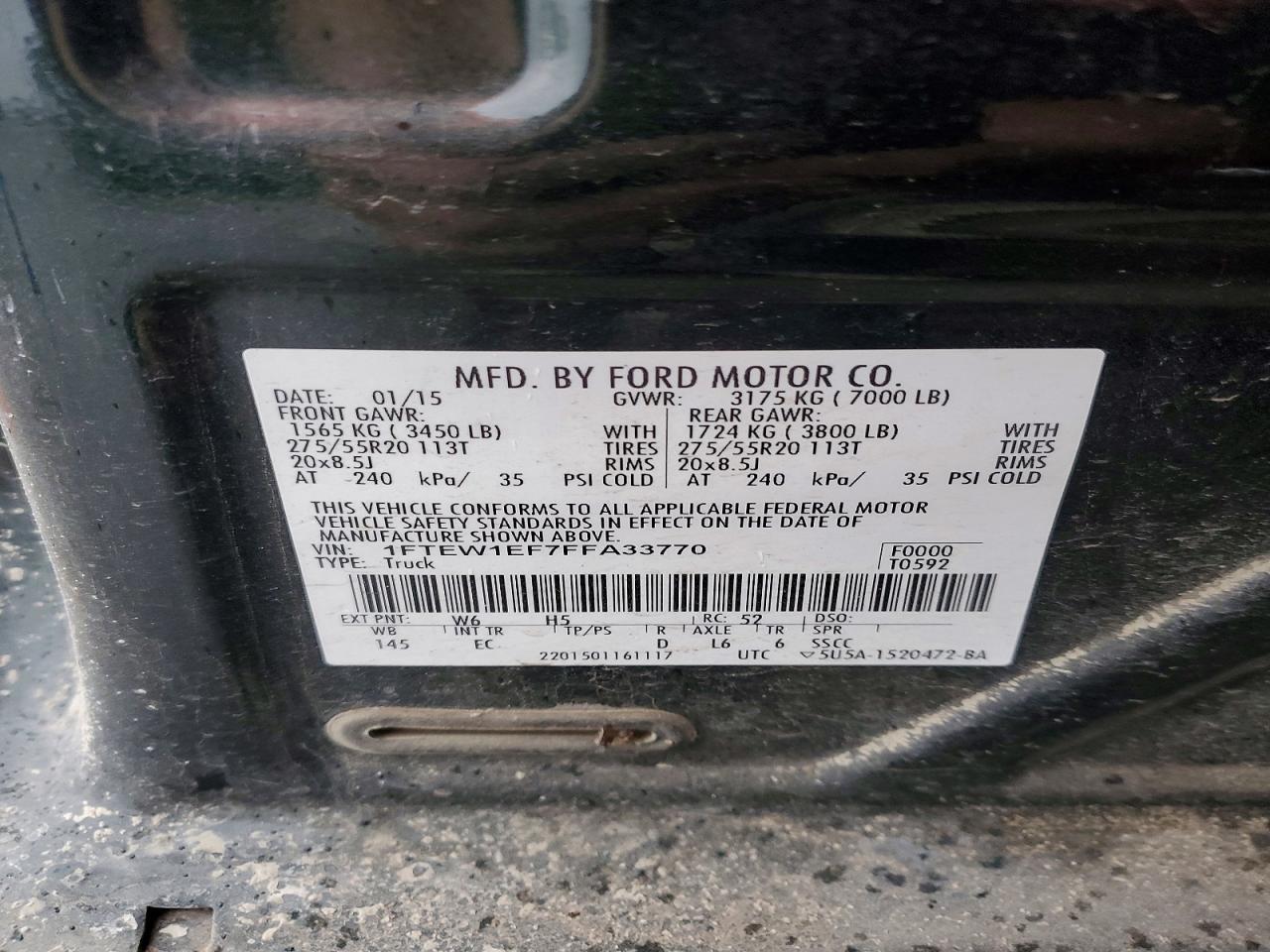 2015 Ford F150