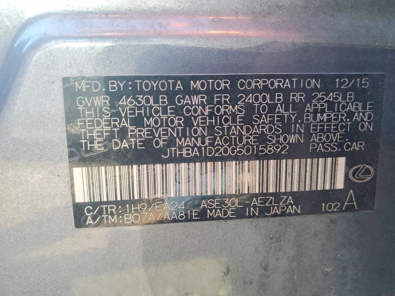 2016 Lexus Is 200t Base
