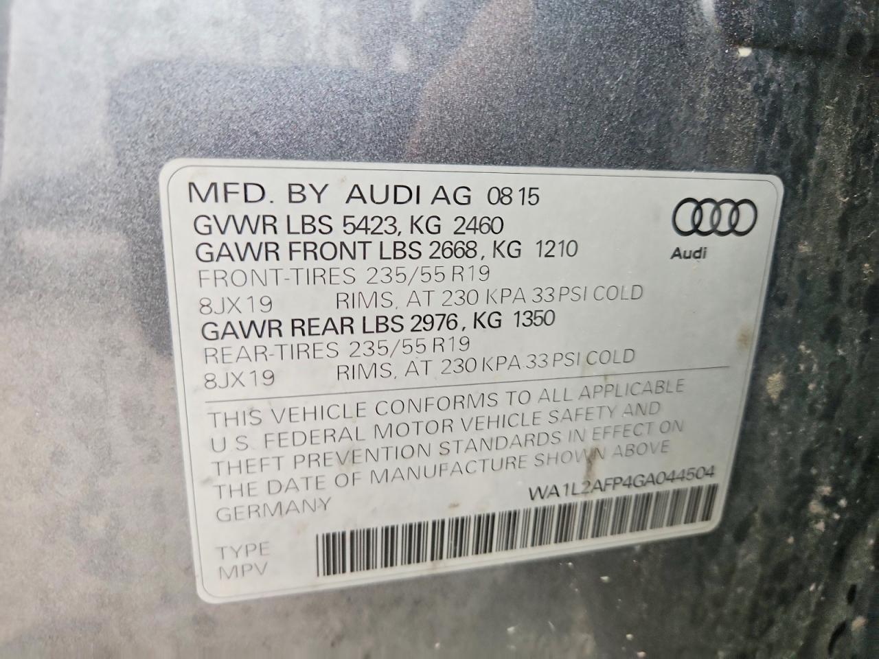 2016 Audi Q5 Premium Plus