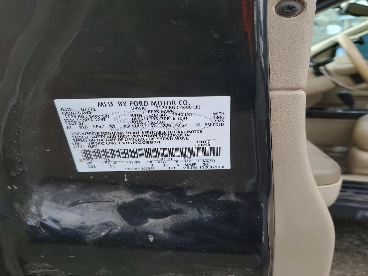 2012 Ford Escape Limited