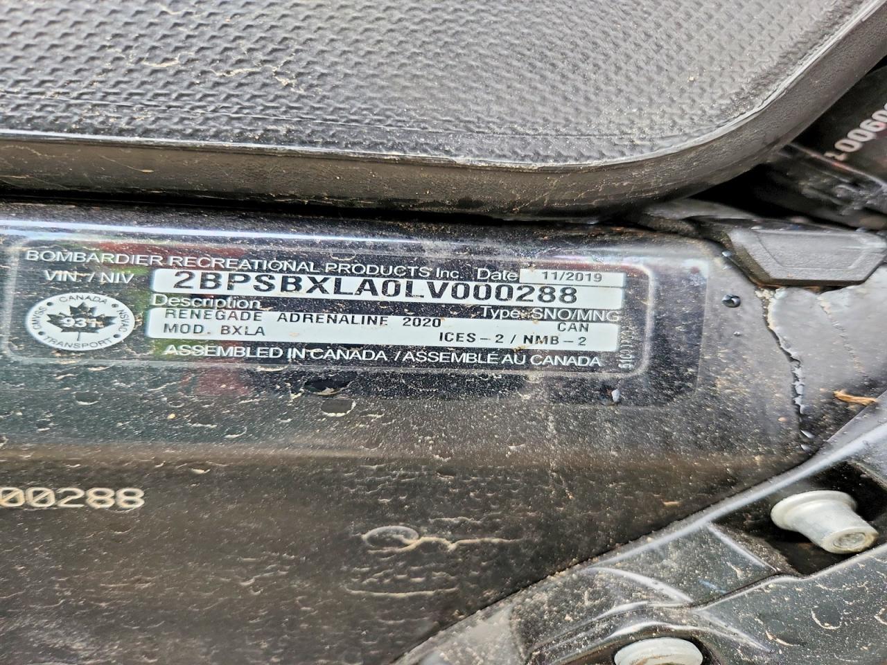 2020 Skidoo Snowmobile