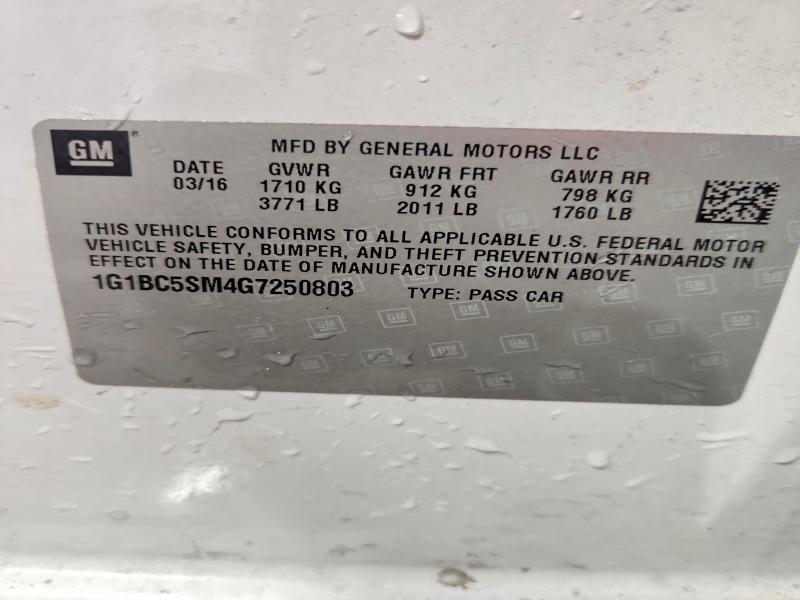 2016 Chevrolet Cruze ls