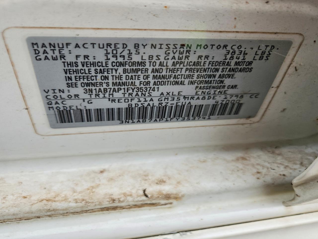 2015 Nissan Sentra sr