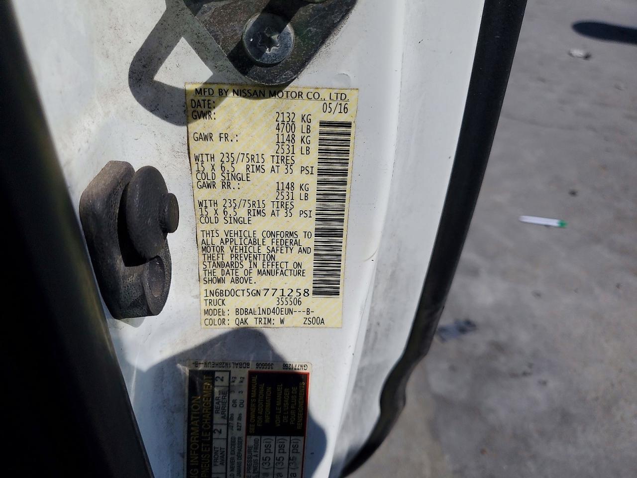 2016 Nissan Frontier S