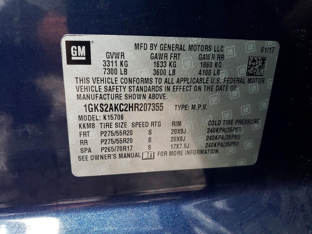 2017 GMC Yukon sle