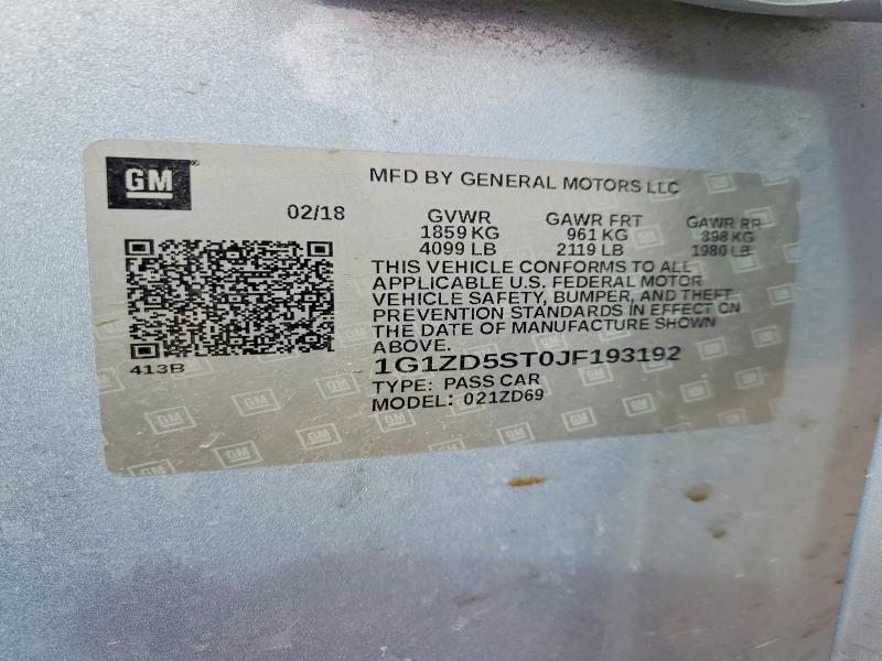 2018 Chevrolet Malibu lt