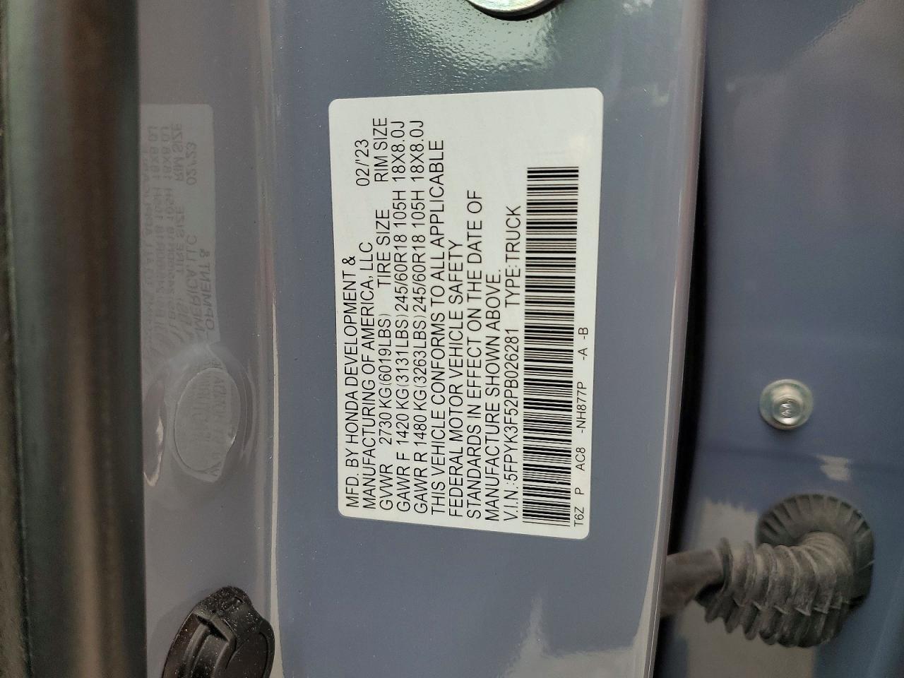 2023 Honda Ridgeline RTL