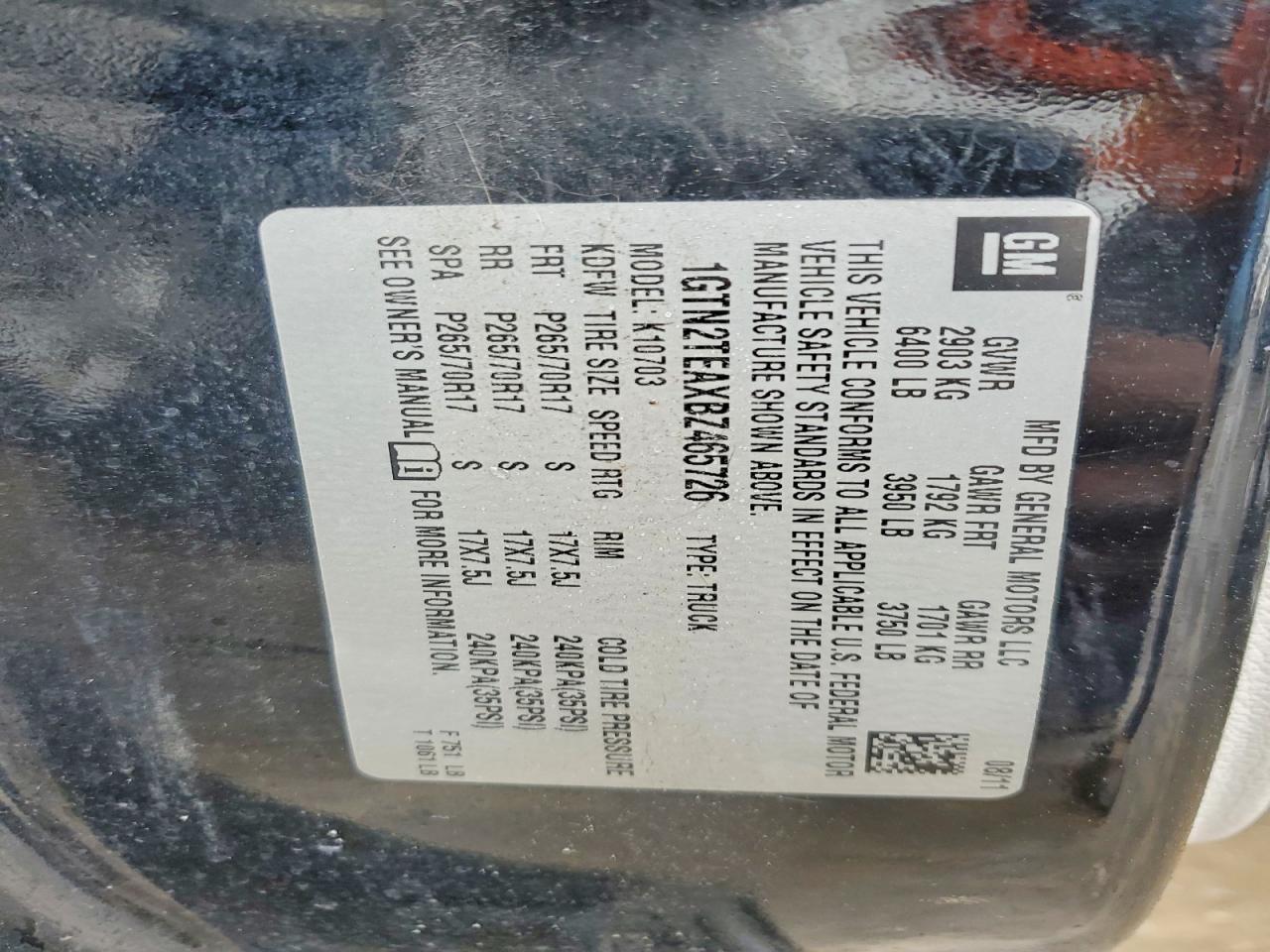 2011 GMC Sierra K1500