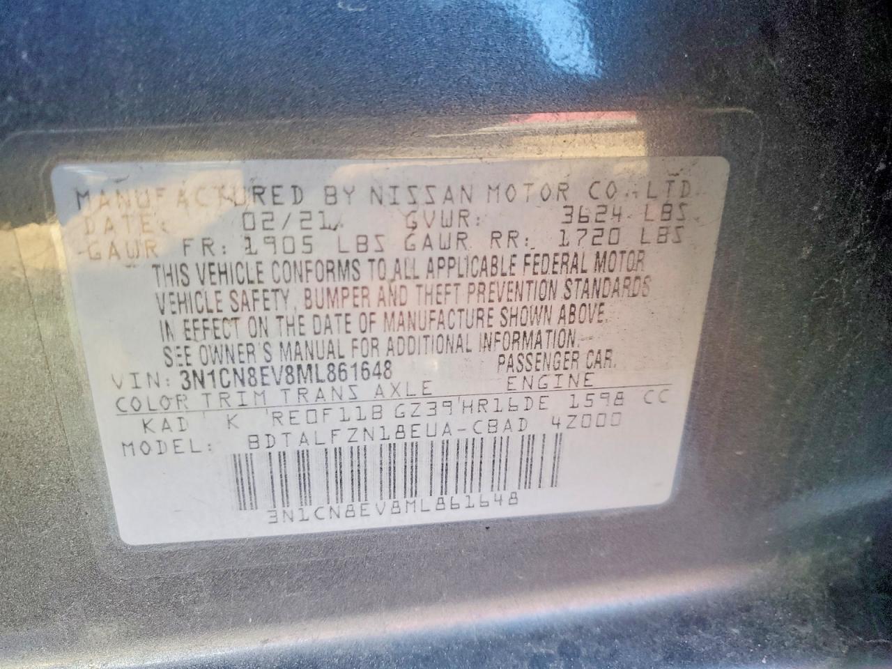 2021 Nissan Versa sv