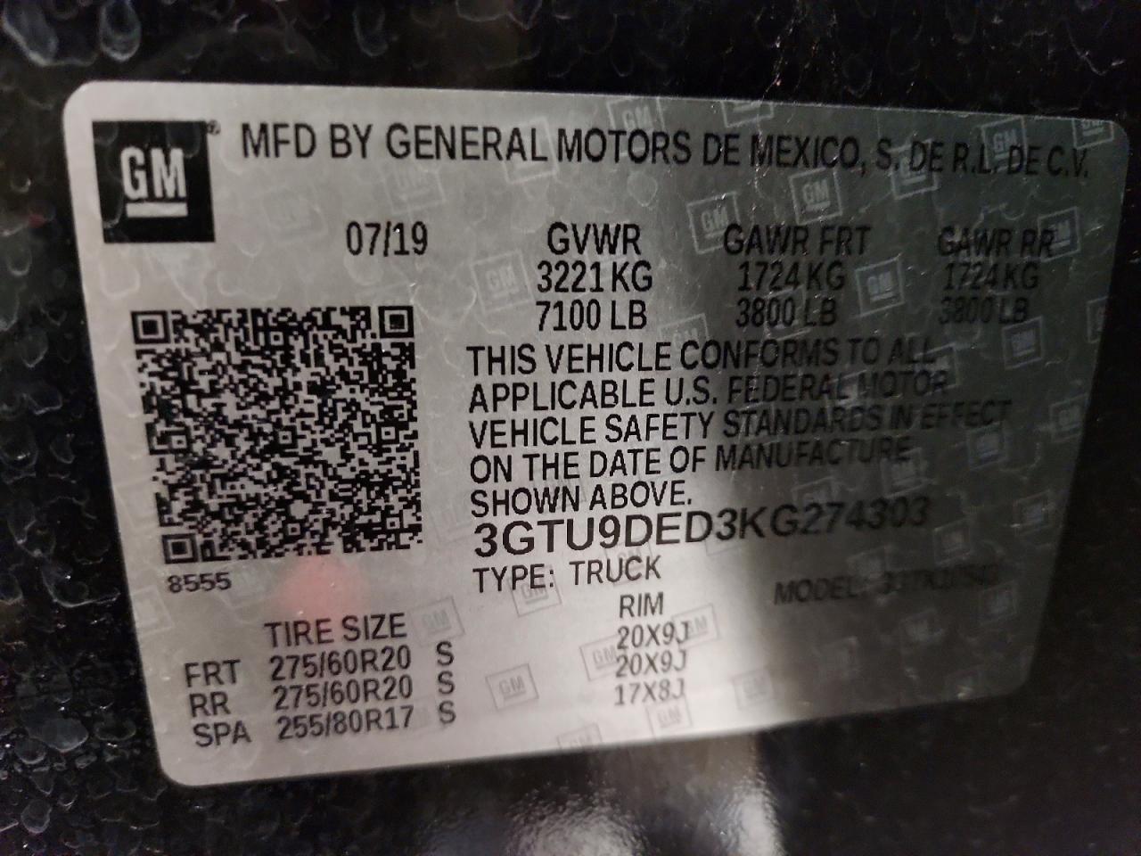 2019 GMC Sierra K1500 SLT