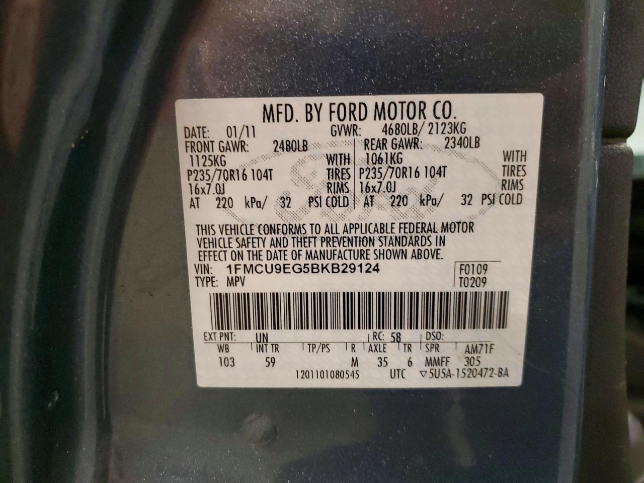 2011 Ford Escape Limited