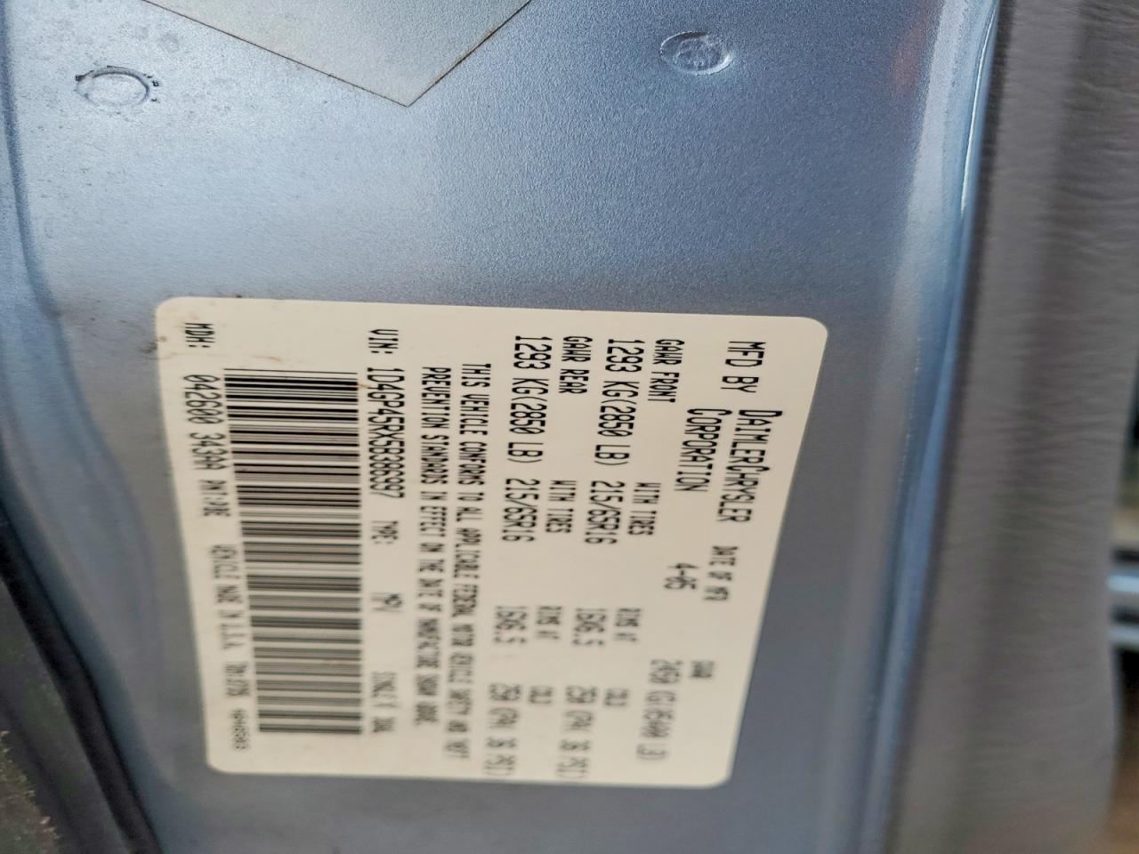 2005 Dodge Caravan sxt