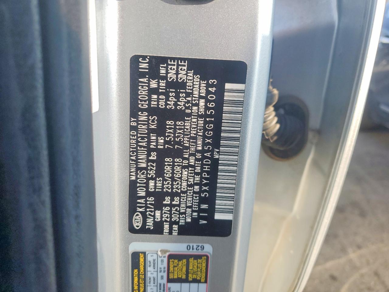 2016 KIA Sorento ex V6