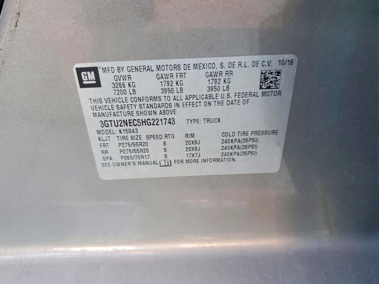 2017 GMC Sierra K1500 SLT