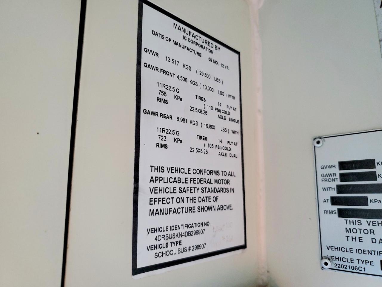 2013 Ic Corporation CE Series School-School Bus