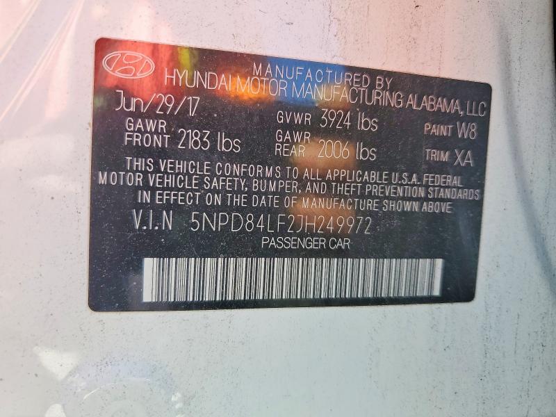 2018 Hyundai Elantra sel