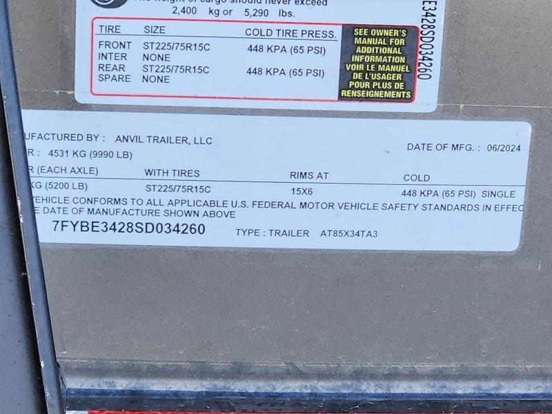 2025 Anvil At85x34ta3 Enclosed Cargo Trailer