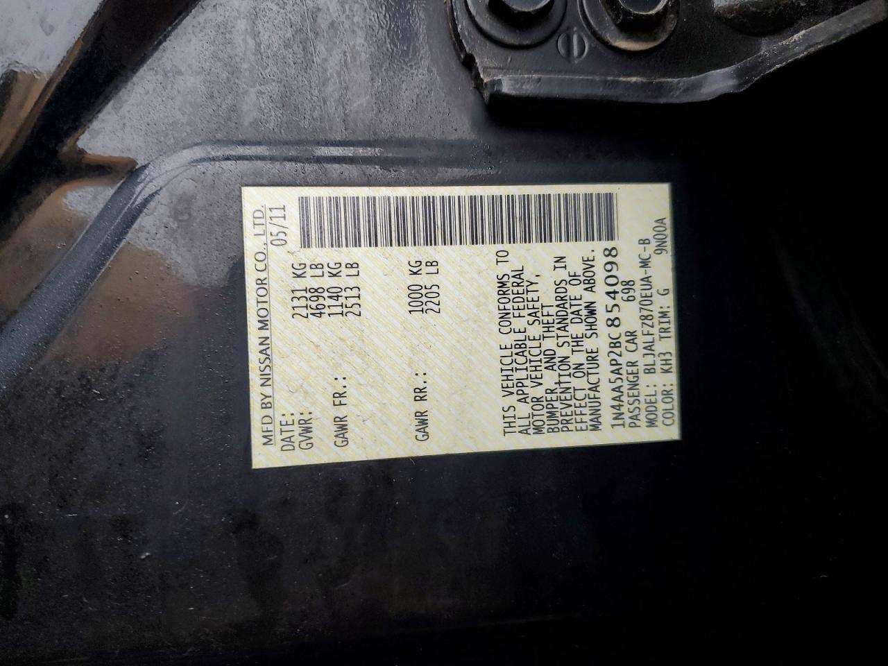 2011 Nissan Maxima 3.5 s