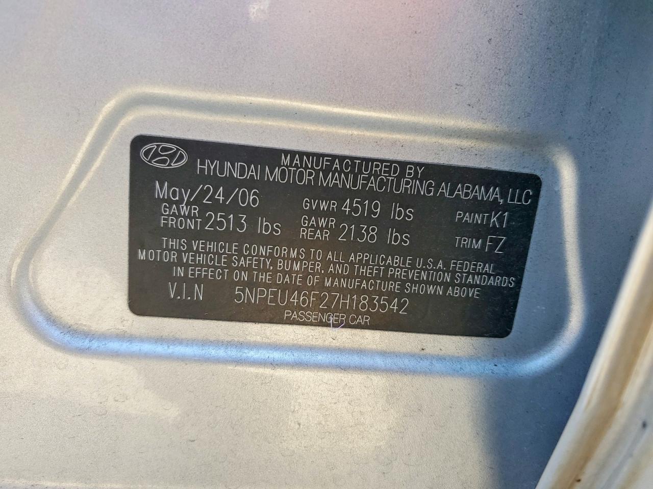 2007 Hyundai Sonata se