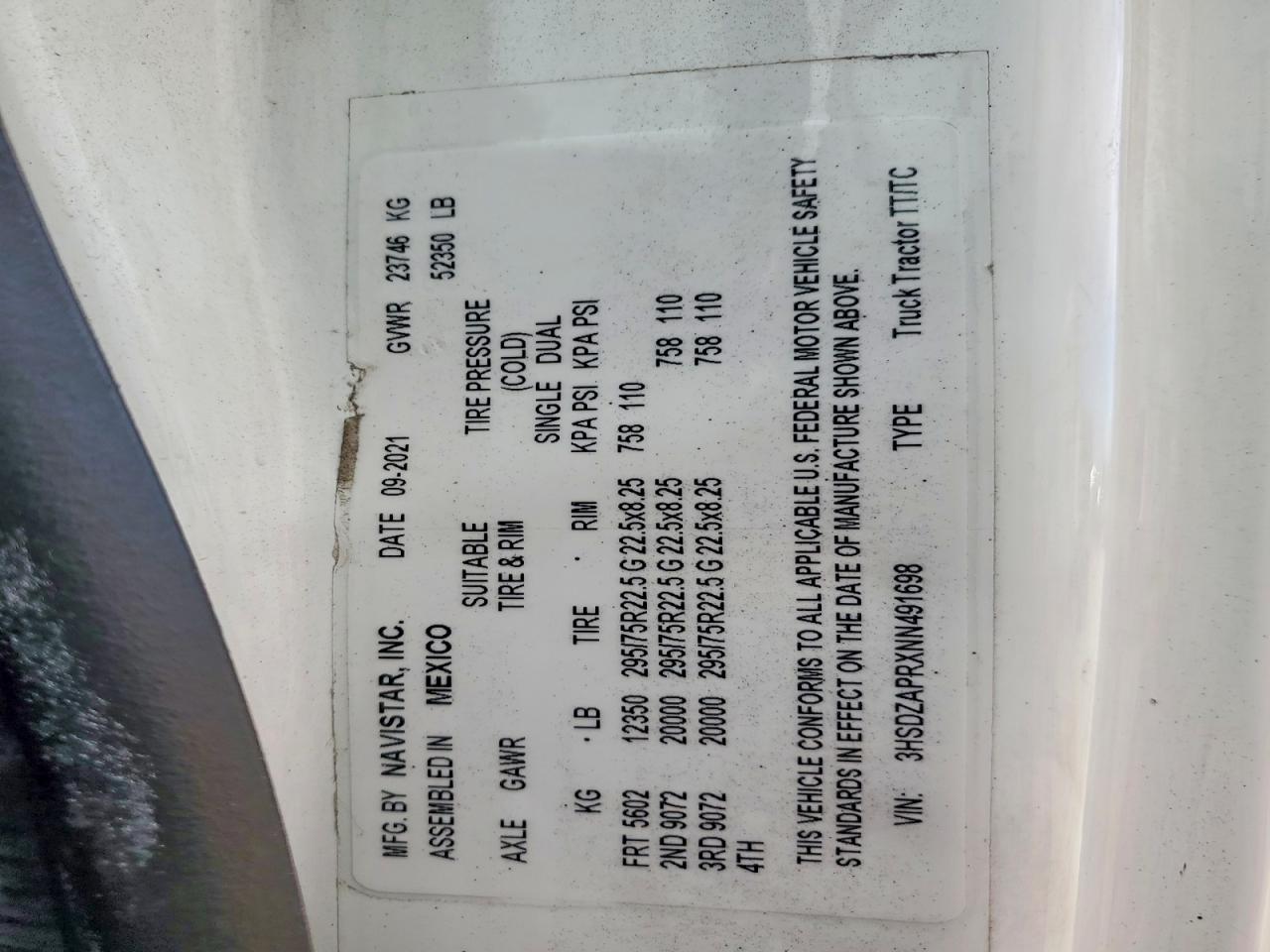 2022 International LT625 Semi Truck