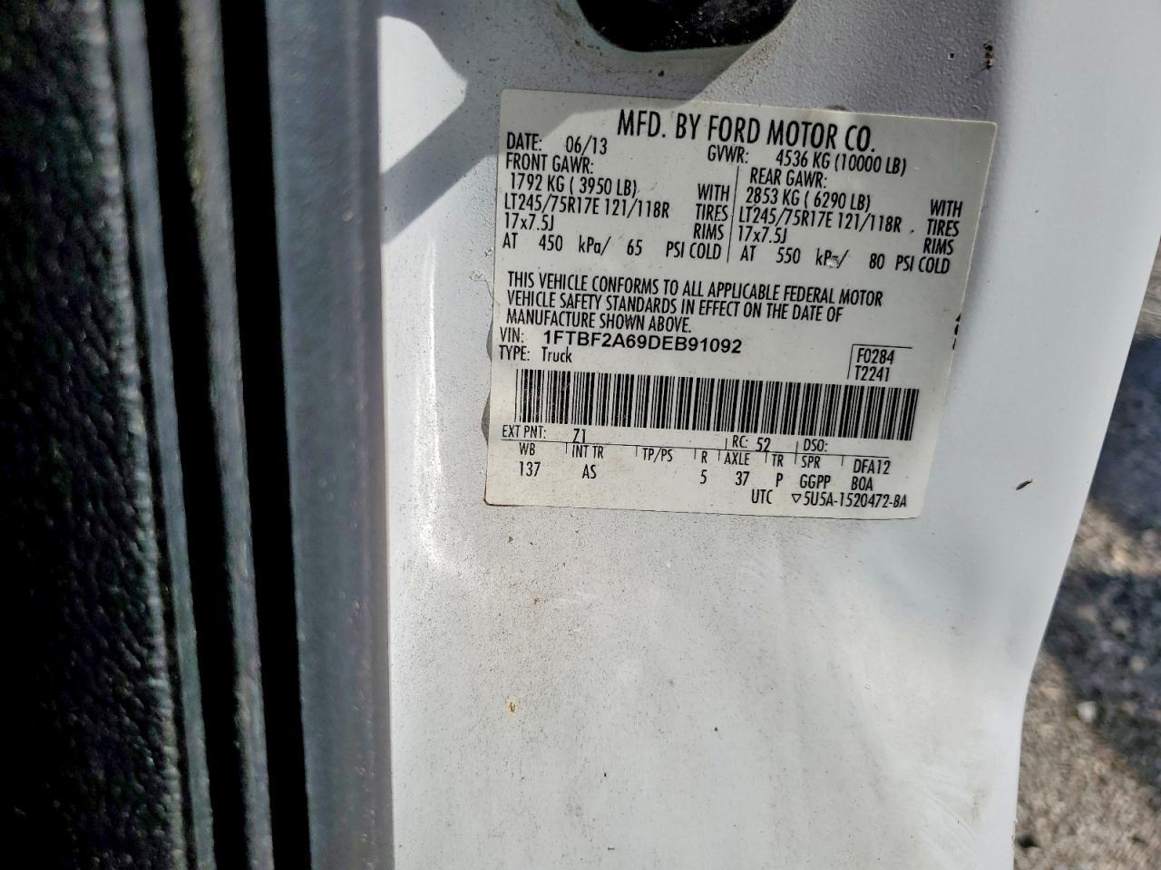 2013 Ford F250 Super Duty Utility / Service Truck