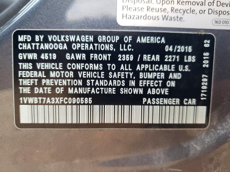 2015 Volkswagen Passat se